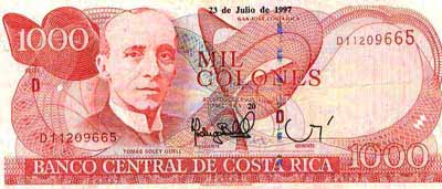1000 колон Коста-Рика