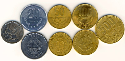 монеты Коста-Рика